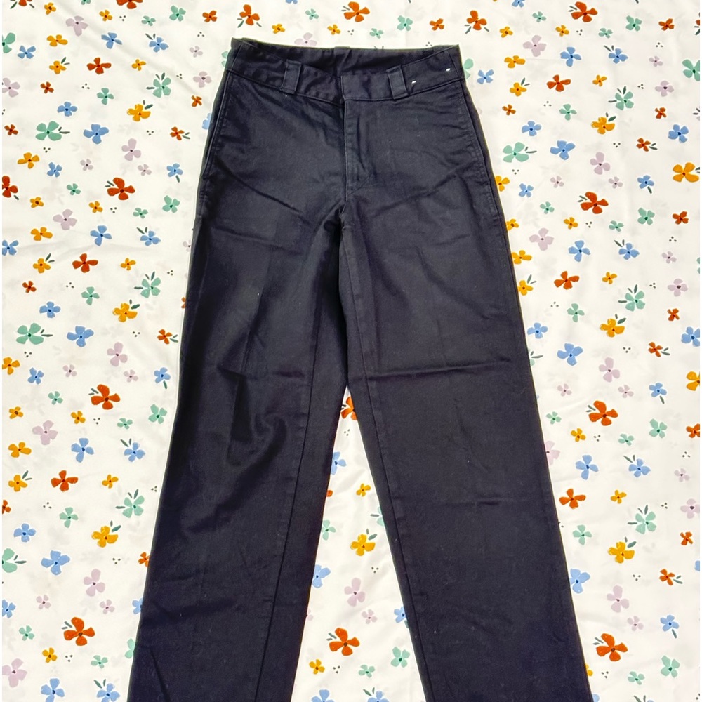 black straight leg uniqlo pants (PLEASE READ DESC)